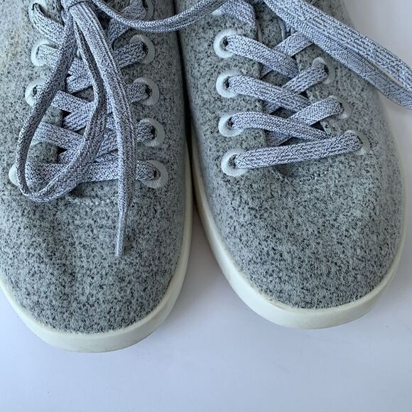 Allbirds wool piper light grey lace up natural fiber shoes woman’s size 10 - Picture 4 of 9
